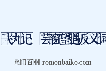 飞丸记·芸窗望遇反义词是什么意思的图片